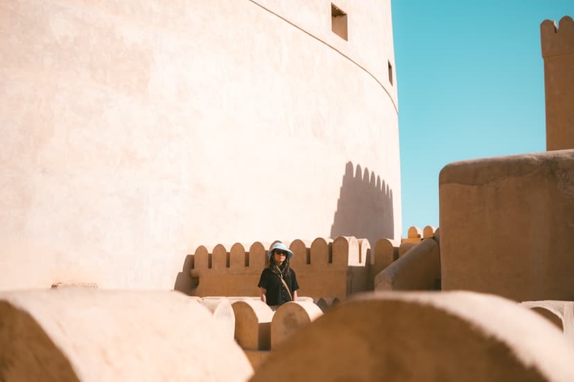 Exploring an ancient fort in Oman